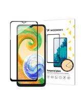Wozinsky Full Glue grūdintas stiklas Samsung Galaxy A04s 9H viso ekrano grūdintas stiklas su juodu rėmeliu