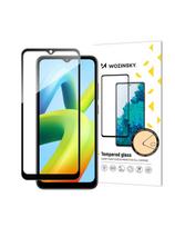 Wozinsky Full Glue grūdintas stiklas Xiaomi Redmi A1+ 9H viso ekrano grūdintas stiklas su juodu rėmeliu