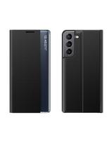 Naujas „Sleep Case“ dėklas, skirtas „Samsung Galaxy S23+“ dangteliu su atvartu, juodu stovu