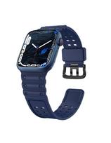 Dirželis Triple Protection Apple Watch SE dirželis, 9, 8, 7, 6, 5, 4, 3, 2, 1 (41, 40, 38 mm) apyrankė tamsiai mėlyna