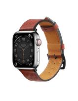 Dirželis Odinis odinis dirželis Apple Watch SE, 9, 8, 7, 6, 5, 4, 3, 2, 1 (41, 40, 38 mm) apyrankė raudona