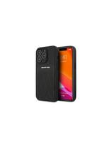 AMG Leather Curved Lines dėklas, skirtas iPhone 13 Pro Max - juodas