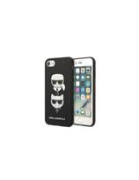 Karl Lagerfeld Saffiano Karl&Choupette galvos dėklas iPhone 7 / 8 / SE 2020 / SE 2022 - juodas