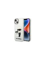 Karl Lagerfeld Glitter Karl&Choupette dėklas iPhone 14 Plus - skaidrus
