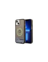 Karl Lagerfeld Liquid Glitter RSG dėklas iPhone 14 Plus - juodas