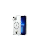 Karl Lagerfeld Iconic Karl&Choupette MagSafe dėklas iPhone 14 Plus - skaidrus