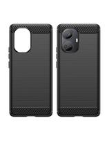 Carbon Case dėklas skirtas Realme 10 Pro+ lankstus silikoninis anglies dangtelis juodas