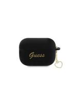 Guess Silicone Charm Heart Collection dėklas, skirtas AirPods Pro 2 – juodas