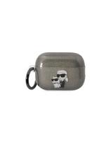 Karl Lagerfeld Glitter Karl&Choupette dėklas, skirtas AirPods Pro 2 - juodas