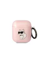 Karl Lagerfeld Ikonik Choupette dėklas, skirtas AirPods 1/ 2 – rožinis