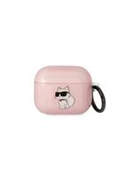 Karl Lagerfeld Ikonik Choupette dėklas, skirtas AirPods 3 – rožinis