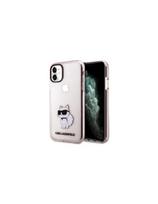 Karl Lagerfeld Ikonik Choupette dėklas iPhone 11 / Xr - rožinis
