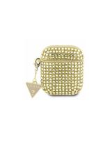 Guess Rhinestone Triangle Charm dėklas, skirtas AirPods 1/ 2 – auksinis