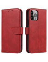 Piniginės dėklas su atvartu, skirtas iPhone 15 Pro Max Magnet Case - raudonas