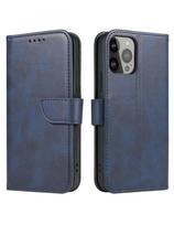 Piniginės dėklas su atvartu, skirtas iPhone 15 Pro Magnet Case - mėlynas