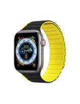 Magnetinis Apple Watch SE, 9, 8, 7, 6, 5, 4, 3, 2, 1 (41, 40, 38 mm) Dux Ducis dirželis (LD versija) – juoda ir geltona