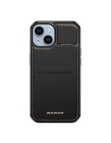 Dux Ducis Rafi Mag piniginės dėklas su 3 viename stovu iPhone 14 Plus su MagSafe ir RFID blokavimu – juodas