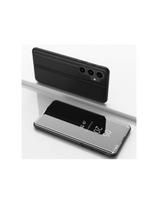 Kietas atverčiamas dėklas, skirtas Samsung Galaxy S23 FE Clear View Case - juodas