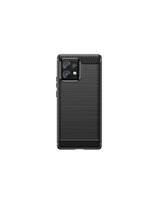 Carbon Case silikoninis dėklas, skirtas Motorola Edge 40 Pro - juodas