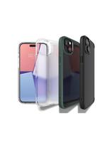 Spigen Crystal Hybrid dėklas iPhone 15 Plus - skaidrus ir juodas
