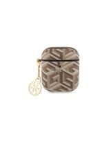 Guess GCube Charm dėklas, skirtas AirPods 1/ 2 – rudas