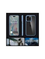 Spigen Crystal Hybrid dėklas iPhone 15 Pro Max - skaidrus ir mėlynas