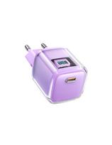 Acefast A53 PD 30W GaN USB-C įkroviklis su ekranu - violetinė