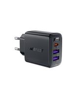 Acefast A57 PD 35W GaN įkroviklis 2 x USB-A + USB-C su 3 prievadais - juodas
