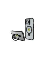 Ferrari Ring Stand 2023 Collection MagSafe dėklas, skirtas iPhone 15 Pro - skaidrus