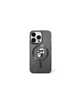 Karl Lagerfeld Karl&Choupette Glitter MagSafe dėklas iPhone 11 / Xr - juodas
