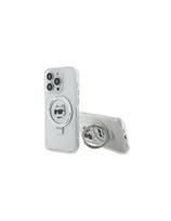 Karl Lagerfeld Ring Stand Choupette Head MagSafe dėklas iPhone 15 Pro Max - baltas