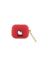 Hello Kitty Silicone 3D Kitty Head dėklas, skirtas AirPods Pro - fuksija