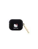 Hello Kitty Silicone 3D Kitty Head dėklas, skirtas AirPods Pro - juodas