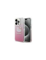 Hello Kitty IML Gradient Electrop Kitty Head dėklas iPhone 15 Pro - rožinis