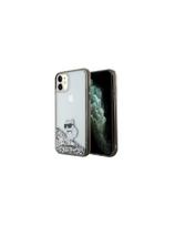 Karl Lagerfeld Liquid Glitter Choupette dėklas iPhone 11 / Xr - skaidrus