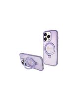 Guess Ring Stand Script Glitter MagSafe dėklas, skirtas iPhone 14 Pro Max - violetinė
