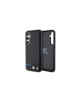 BMW Leather Carbon dėklas Samsung Galaxy S23 FE - juodas