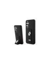 Karl Lagerfeld Gripstand Saffiano Karl&Choupette Pins dėklas, skirtas Samsung Galaxy S23 FE - juodas