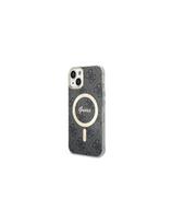 Guess 4G MagSafe dėklas iPhone 15 Plus / 14 Plus - juodas