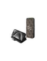 Guess 4G Metal Logo dėklas, skirtas iPhone 15 Pro - rudas