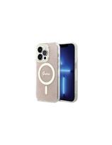 Guess IML 4G MagSafe dėklas iPhone 15 Pro - rožinis