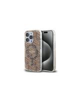 Guess IML GCube MagSafe dėklas iPhone 15 Pro Max - rudas