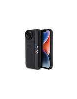 BMW Perforated Tricolor Line dėklas iPhone 15 Plus / 14 Plus - juodas