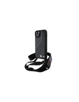 BMW M Edition Carbon Stripe & Strap dėklas, skirtas iPhone 15 / 14 / 13 - juodas