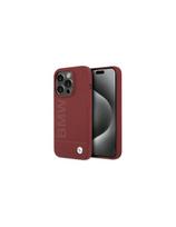 BMW Silicone Big Logo MagSafe dėklas iPhone 15 Pro - raudonas