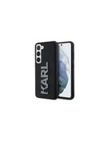 Karl Lagerfeld 3D Rubber Glitter Logo dėklas Samsung Galaxy S23+ - juodas