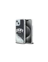 DKNY Liquid Glitter Big Logo dėklas, skirtas iPhone 14 / 15 / 13 - juodas