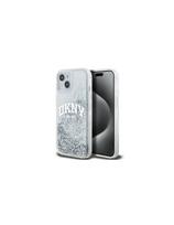 DKNY Liquid Glitter Big Logo dėklas, skirtas iPhone 15 / 14 / 13 - baltas