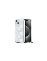 DKNY Liquid Glitter Multilogo dėklas, skirtas iPhone 15 / 14 / 13 - baltas