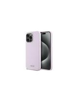 DKNY Liquid Silicone Small Metal Logo MagSafe dėklas iPhone 14 Pro Max - rožinis